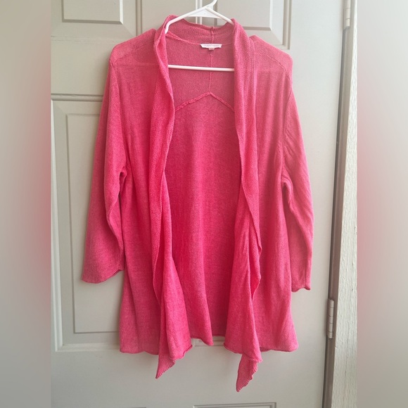 EILEEN FISHER 100% Hemp Coral Pink Cardigan – Size XL - Picture 2 of 9